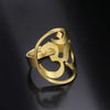 Hindu Yoga Om Open Ring For Women Stainless Steel Hollow Adjustable Indian Classic Spiritual Amulet Jewelry Gift - Image 3