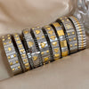 Vintage Elasticity Stainless Steel Bangles Bracelet for Women Classic Heart Square Adjustable Wristband Bangle - Image 1