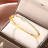 Fashionale Women's Cubic Zirconia Bangle Silver Color/Gold Color Modern Statement Female Hand Accessories Jewelry - Image 2