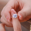 Igotos Transparent Fishing Line Ring Silver Round Diamond Ring Wedding Band Jewelry for Women - Image 2