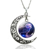 12 Constellation Necklace Zodiac Signs Cabochon Glass Crescent Moon Pendant Clavicle chain Necklace Birthday Gifts for Women - Image 26