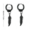 Rock Punk Stainless Steel Black Dangle Pendant Punk Minimalist Hanging Woman's Drop Earring for Man Piercing Ear Jewelry - Image 17
