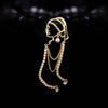 Creative Full Zircon Tassel Girl Wearing Pearl Earrings Brooch for Women Retro Corsage Suit Pin Jewelry Accessories - Image 3