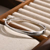 Stainless Steel Zircon Openable Bracelet for Women Girls Silver Color Simple Wrist Bracelets Jewelry Gifts - Image 3
