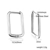Geometric Square Star Heart U Shape Hoop Earrings For Women Men Golden Sliver Color Stainless Steel Retro Piercing - Image 27