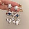 Kshmir Vintage Devil's Eyes Pearl Pendant Earrings for Women European American Style Personality Unique Party Jewelry Accessory - Image 6
