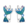 Silver Blue Green Parrot Bird Drop Earrings Women Earrings Charm Versatile Party Jewelry Gifts - Image 9