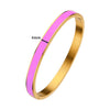 G&D Colorful Orange Enamel Bangles Bracelets for Women Party Gift Bangles Stainless Steel Jewelry - Image 8