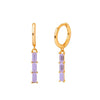 Multicolor Zircon Water Drop Small Hoop Earrings for Women Stainless Steel Pendant Piercing Earrings - Image 31
