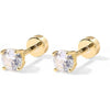 Gold Plated Silver Plated Cubic Zirconia Stud Flat Back Earrings for Women Piercing Jewelry Stud Earrings for Women - Image 7