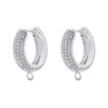 Pearl Heart Hoop earrings 4 lines Cubic zirconia women huggie earrings Sweet Bow drop earrings - Image 14
