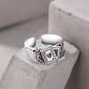 Vintage Lucky Poker Adjustable Open Rings For Women Men Playing Card Finger Stainless Steel Ring Party Jewelry - Image 9