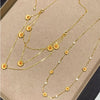 Vintage classic diamond studded daisy layered necklace single-layer collar chain party jewelry for women gifts - Image 5