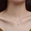1PCS Simple Personality Geometric Lines Unknown Ring Interlocking Wedding Birthday Party Proposal Gift Collarbone Chain Necklace - Image 7