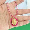 Virgin Mary Stainless Steel Pendant Charm Necklace Women Choker Beads Chain Gold Silver Color Rainbow Colorful Jewelry - Image 11
