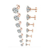 Stainless Steel Crystal Flat Back Stud Earrings 4 Prong Setting 2mm to 10mm 1 Pair - Image 16