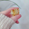 Textured Stainless Steel Band Ring in Gold-Tone or Silver-Tone - Image 5