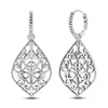 Symmetrical Filigree Drop Earrings with Hollow Pattern in Two Styles - Image 1