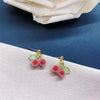 Sweet Temperament Small Fresh Bamboo White Lily Of The Valley Flower Earrings Elegant And Gentle Asymmetric Earrings - Image 21