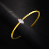 Women's Open Cuff Bangle Marquise CZ Stackable Bracelet Minimalist Adjustable Jewelry Wedding Gift for Women - Image 7