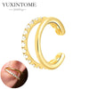 Silver Ear Needle Simple Ear Clip White Zircon Wrapping Design Earring for Women Jewelry Gift - Image 19