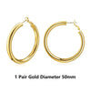 Women Gold Hoop Earrings Gold Plated Thick Gold Hoops Earrings With Silver Needles Gift for Women - Image 12