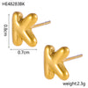 26 Initial Letter Stainless Steel Metal Creative Stud Earring For Women Anti Allergic Ears Jewelry Classic Letter Earring - Image 14