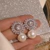 Imitation Pearl Dangle Earring for Women Silver Color Bling Cubic Zirconia Elegant Lady Jewelry - Image 22