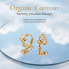 Minimalism Brass Twisted Pear Hoop Earring Women Gold Double Plated Marquise Contour Droplet Huggies Earring - Image 4