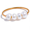 Freshwater Pearls Gold Color Stainless Steel Thin Index Finger Ring for Women Pvd Plated Charm Jewelry - Image 7