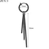 Zemo 1 PC Punk Stainless Steel Clip-on Earrings Long Tassel Pendant Earring Taper Cross Feather No-Pierced Fake Piercing 12/14MM - Image 18