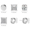 1 Pair Stainless Steel Inlaid Cubic Zirconia Magnetic Non-Piercing Stud Earrings Round Clip on Ear Cuff for Men Women - Image 6