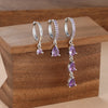 3PCS Stainless Steel Water Drop Tassel Hoop Earrings Set For Women Gold Plated Zircon Piercing Earring Korean Jewelry - Image 12