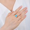 9-Color Minimalist Shell Stone Plant Flower Ring With Adjustable Opening For Women's Temperament Clover - Image 4