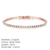 Tennis Bracelet For Women Style 4 Color 4 Claws Mosaic Cubic Zirconia Silver Color Jewelry Gift - Image 21
