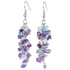 Bohemian Women Crystal Irregular Crushed Stone Grape Shape Tassel Hook Dangle Earrings Wedding Party Charm Jewelry - Image 2