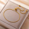 Adjustable Snake Chain Anklet Bracelet Stainless Steel Gold Color Women Minimalist Beach Foot Jewelry Gift - Image 3