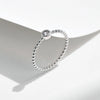 Bezel Setting Ring Silver Beads Stackable Finger Rings For Women Lab Diamond Jewelry - Image 6