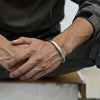 Hua Hua Silver Personality Retro Six-Character Mantra Leather Bracelet Woven Men's Bracelet - Image 2