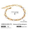 Minimalist Gold Color Plated Stainless Steel Splicing Cross Buckle Bracelet Stackable Basic Bracelet Women's Jewelry - Image 8