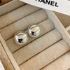 Tobest European Style Punk Geometric Half Metal Big Ball Round Earrings for Women Girls Party Accessories - Image 5