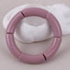 Colorful Acrylic Tube Bead Bangle with Elastic Fit - Image 25