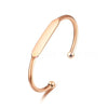 10pcs Simple Stainless Steel Bracelet Adjustable Bracelet For Women Laser Engraved Logo Jewelry Accessories - Image 5