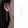 Drop Ear Line Long Hanging Earrings for Women Rose Gold Color Zircon Crystal Piercing Threader Earing Ear Accessories Jewelry - Image 9
