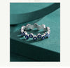 MODIAN Real 925 Sterling Silver Art Design Blue Eyes Stackable Finger Ring For Women Fine Party Jewelry Accessories