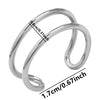 1/2pcs Simple Kpop Double Layer Open Adjustable Stainless Steel Ring For Women Men Accessories Finger Jewelry Gift - Image 7