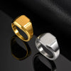 stainless steel all smooth Signet Rings for men Women Stylish wedding Jewelry Accessories gifts - Image 4