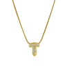 Cute English Letter Initial Necklace Gold Plated Zircon Paved Necklace Puffy Bubble Letter Necklace for Women - Image 19