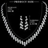 Rhinestone Geometric Bridal Necklace Earrings Set For Women Dainty Elegant Waterdrop Crystal Wedding Banquet Jewelry Set - Image 2