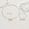 2Pcs Classic Wedding Party Jewelry Sets For Women Pearl Rhinestones Necklace Bracelet Accessories Gift - Image 4